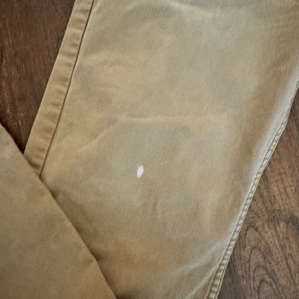 Levi's 505 Khaki Denim Jeans Distressed - Picture 7 of 10